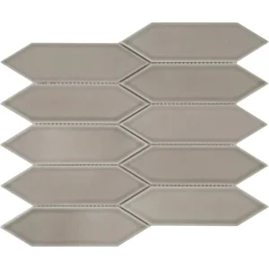 Interceramic Elegant Taupe Mosaic Picket Tile Glossy 10″ x 12″ Sheet