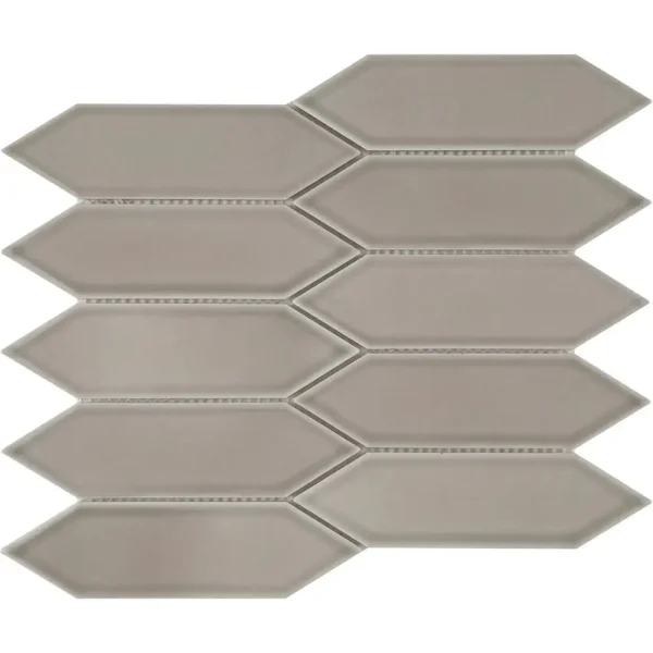 Interceramic Elegant Taupe Mosaic Picket Tile Glossy 10″ x 12″ Sheet