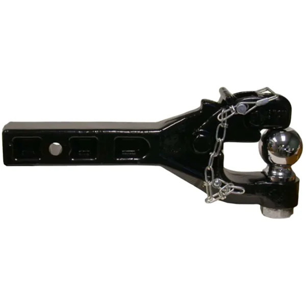 Croft Trailer Supply Receiver Mount Pintle Hook Combination with 2″ Hitch Ball
