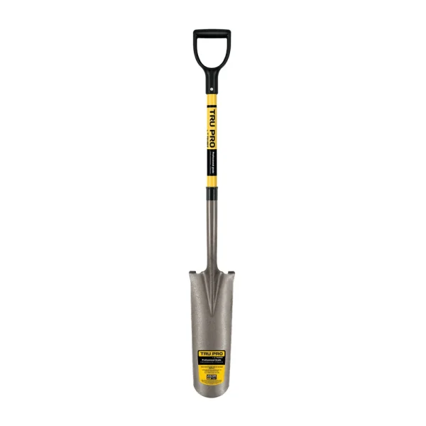Truper 16in Drain Spade, Fiberglass D-Handle PEP-16F
