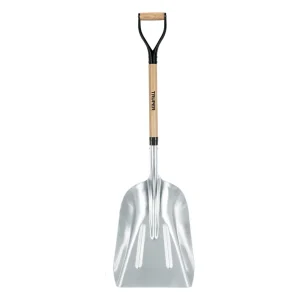 Truper #12 Aluminum Scoop, Hardwood Handle, Steel D-Handle