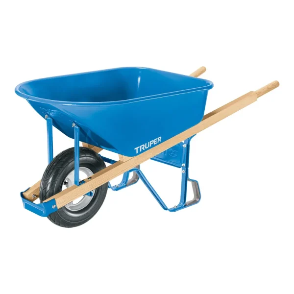 Truper 6 cu ft Steel Tray Flat Free Wheelbarrow P6-F