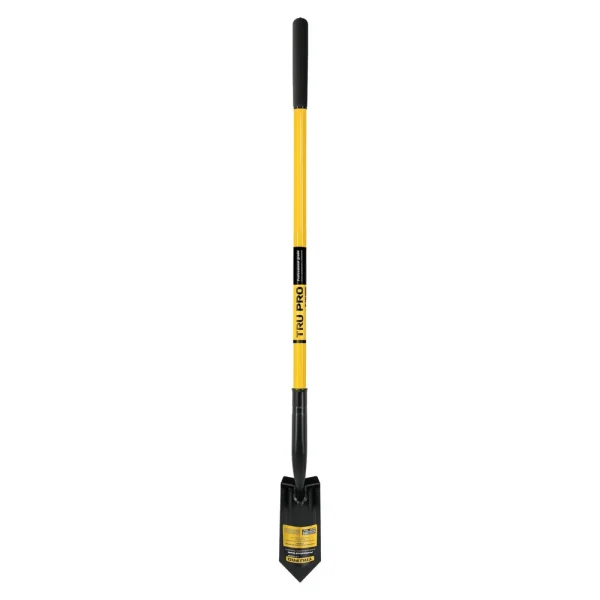 Truper California Trenching Shovel, 4in Blade, Fiberglass Handle, 9in Grip TRS-4CF