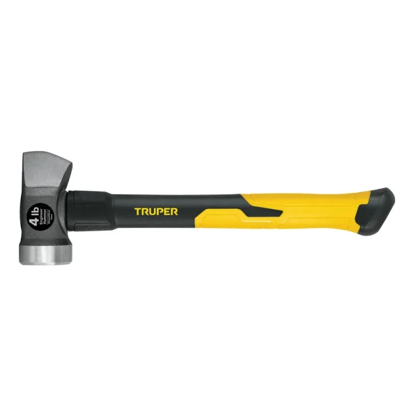 Truper 4 lb. Demolition Hammer, Ergo Fiberglass Handle, Oversized Face MD-4D-F