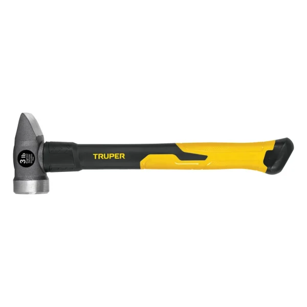 Truper 3 lb. Cross-Pein Hammer, Ergo Fiberglass Handle, Oversized Face CRP-3D-F