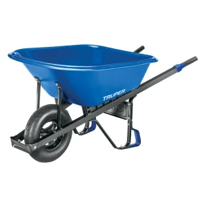 Truper 6 cu ft Poly Tray Pneumatic/Tubed Wheelbarrow