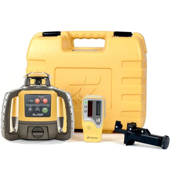Topcon RL-H5A Self-Leveling Laser PS.DB2 Kit with LS-80L Receiver – 1021200-15 (uses Alkaline Batteries)