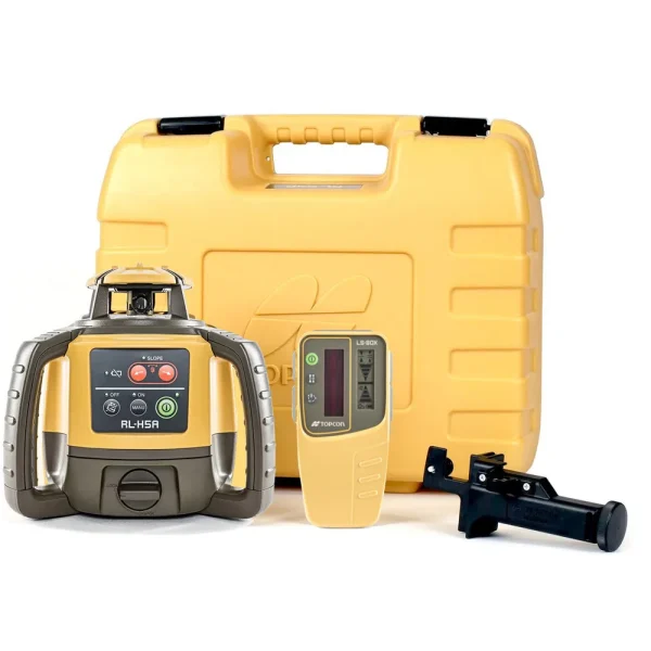 Topcon RL-H5A Self-Leveling Laser PS.DB2 Kit with LS-80X Receiver – 1021200-50 (uses Alkaline Batteries)