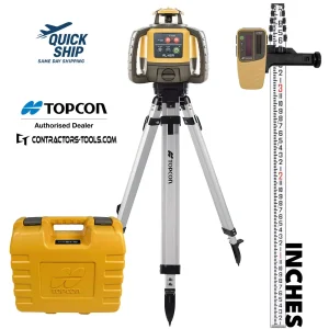 Topcon RL-H5A Self-Leveling Laser PS.DB Kit with LS-80X Receiver, Measuring Rod INCHES and Tripod –  - view 2