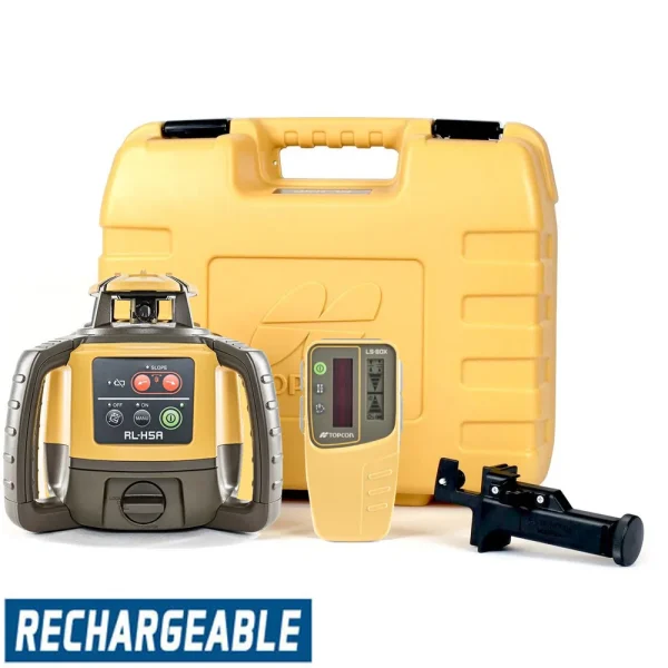 Topcon RL-H5A Self-Leveling Laser PS.RB Kit with LS-80X Receiver and Rechargeable Batteries- 1021200-49