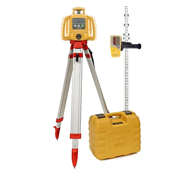 Topcon RL-H5B Self-Leveling Laser PS.DB2 Kit with LS-80L Receiver, Alkaline Batteries, Grade Rod Inches and Tripod- 1...
