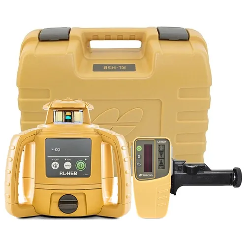 Topcon RL-H5B Self-Leveling Laser PS.DB Kit with LS-80X Receiver – 1021200-73 (uses Alkaline Batteries)