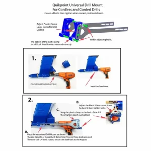 Quikpoint Universal Drill Mount Clamp Kit - view 3