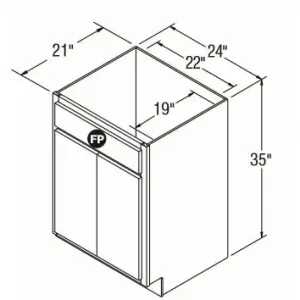 Aristokraft 5JW VSB2435 24″ VANITY SINK BASE BRELLIN PURE WHITE