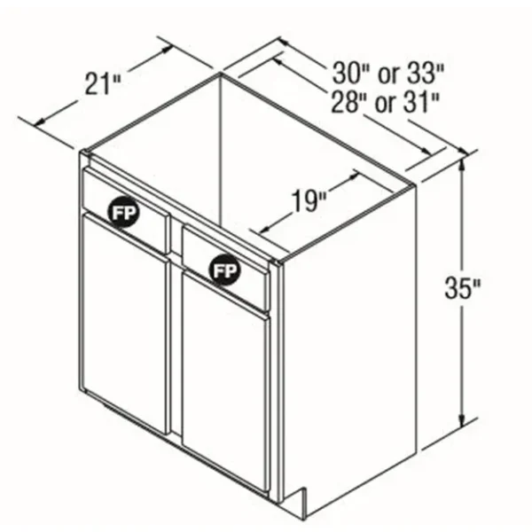 CONTRACTORS CHOICE 13H VSB3035 30″ VANITY SB TALL NEWBERRY BIRCH/SADDLE