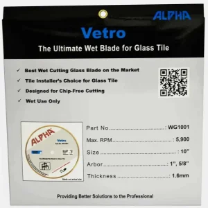 Alpha 10″ Vetro Glass Diamond Blade for Portable Rail Saw - view 2