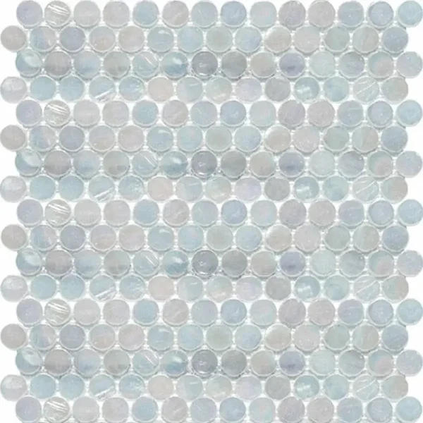 Interceramic White Mosaic Tile Penny Round Tile 12″ x 12″ Sheet